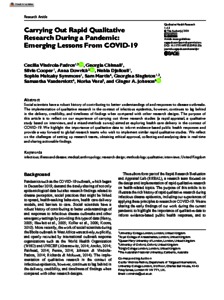 research title qualitative about covid 19